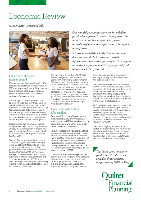 Economic Review of July 2024