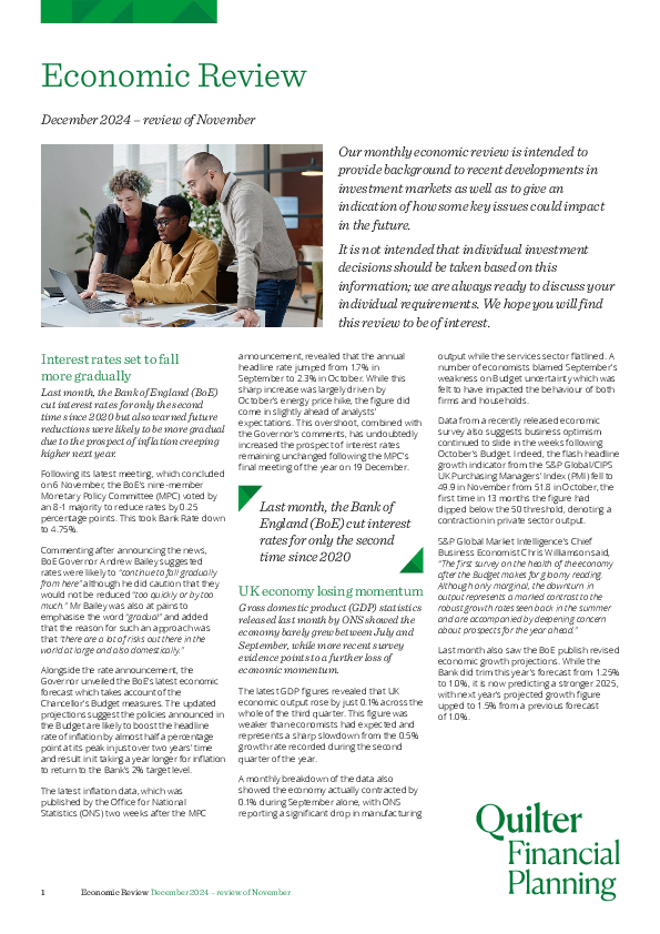 Economic Review of November 2024