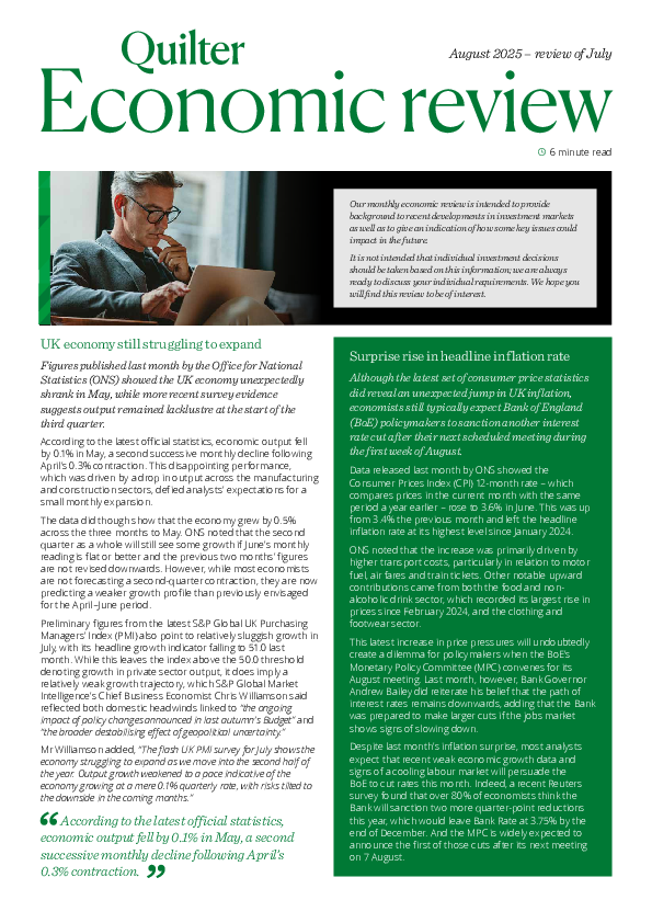 Economic Review of July 2025